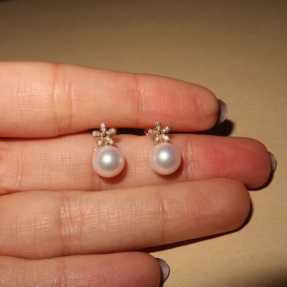 fresh water pearl earrings - Picture 4 of 8